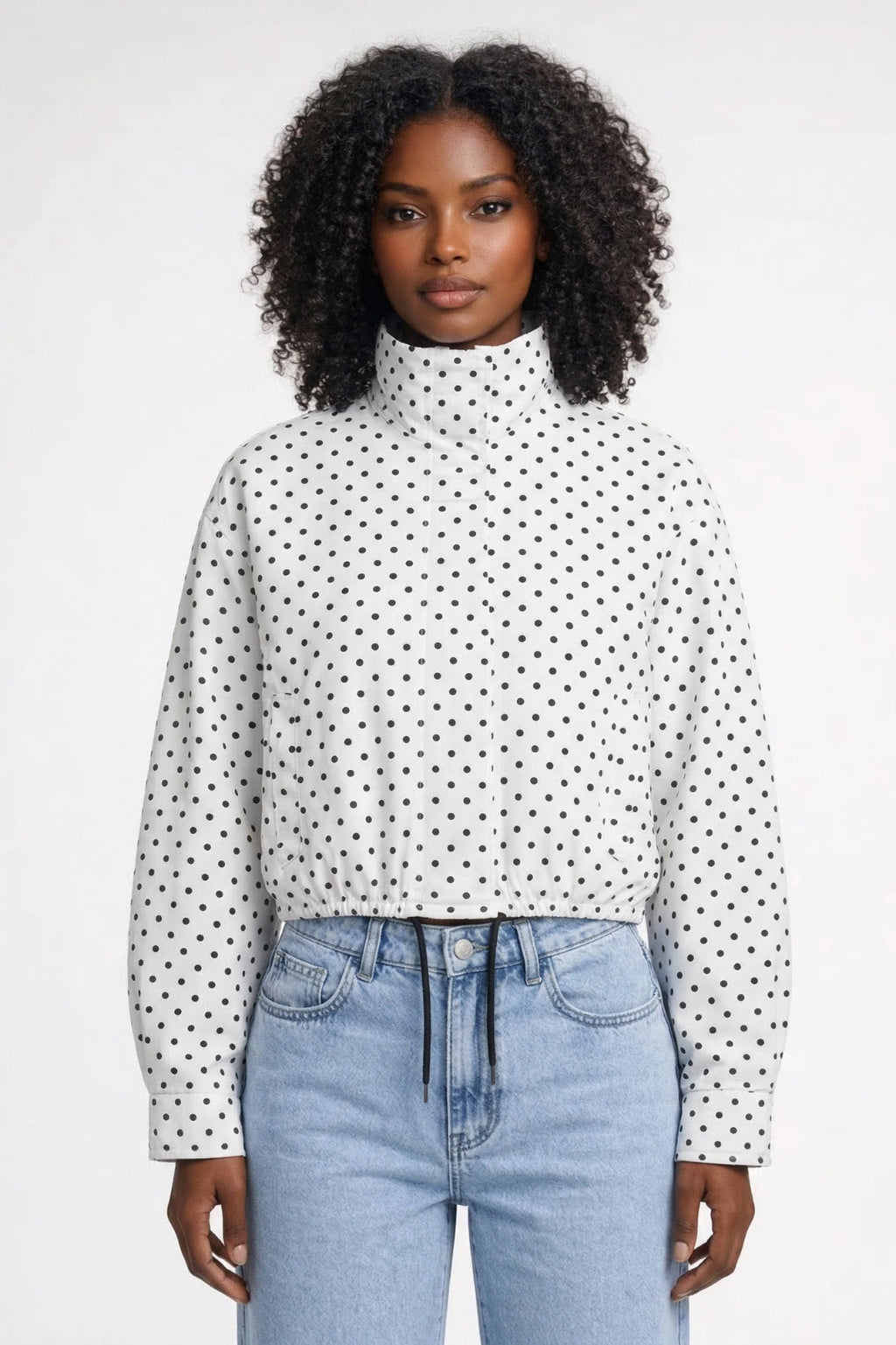 Luna™ | Stijlvol cropped jasje met stippenprint