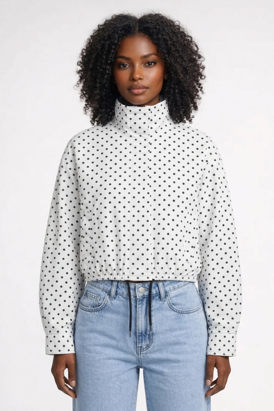 Luna™ | Stijlvol cropped jasje met stippenprint