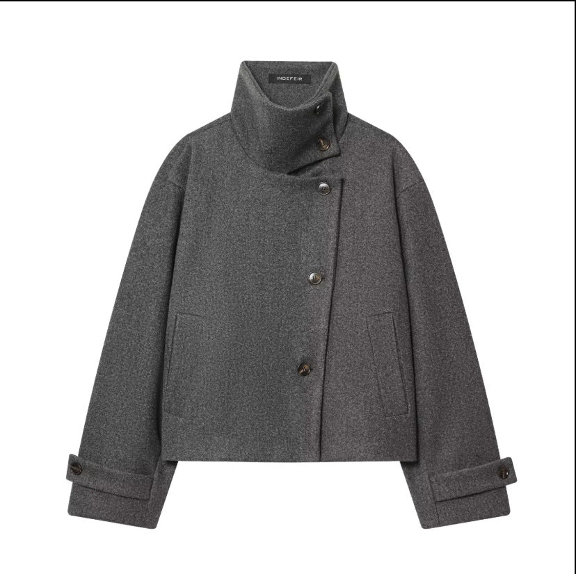 Elise™ | Elegante korte wollen damesjas