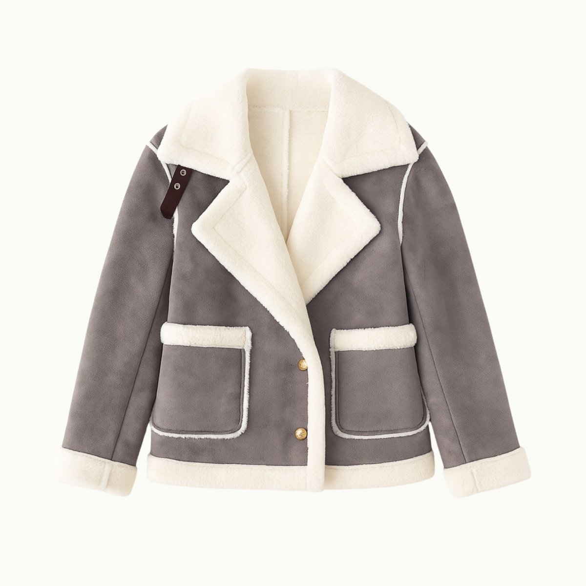 Elodie™ | Warme teddy damesjas met elegante revers
