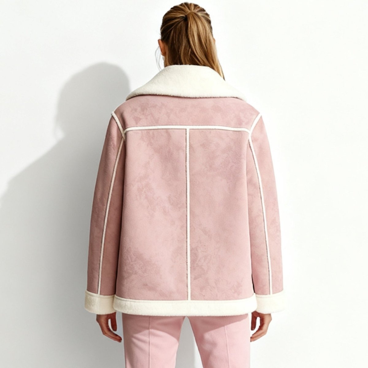 Elodie™ | Warme teddy damesjas met elegante revers